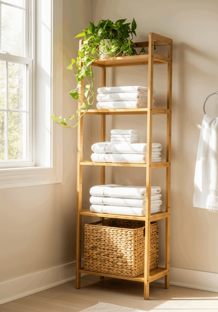 Bamboo Shelves for Bathroom The Freestanding Bamboo Étagère or Tower