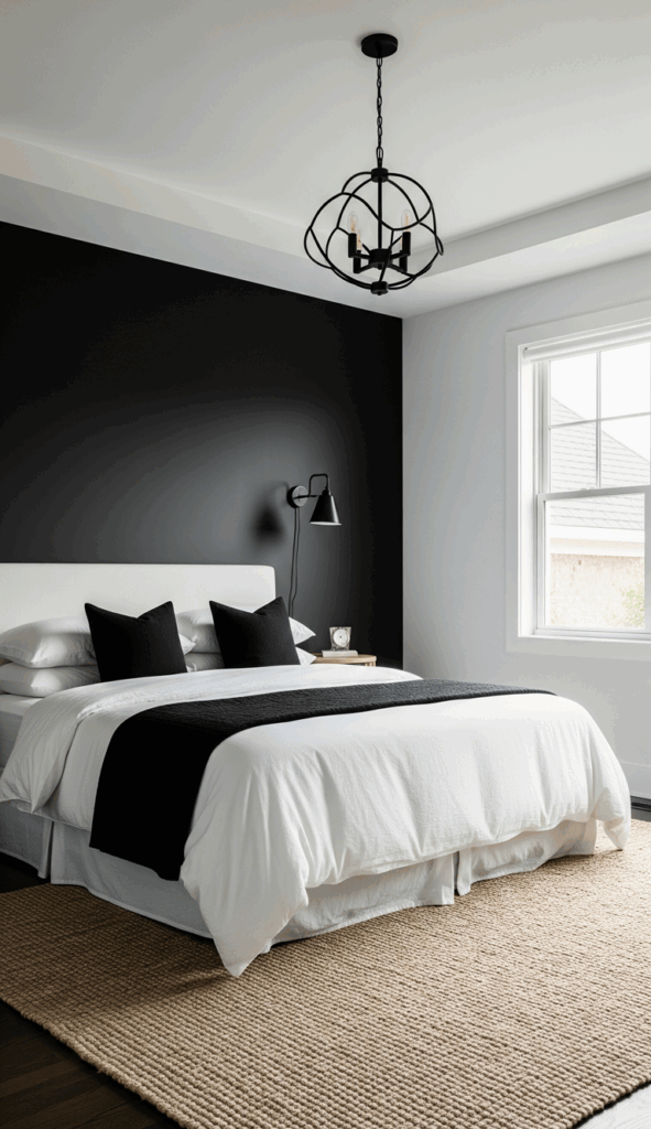 Black Bedroom Color Schemes The Classic Contrast Black, White, and Neutral