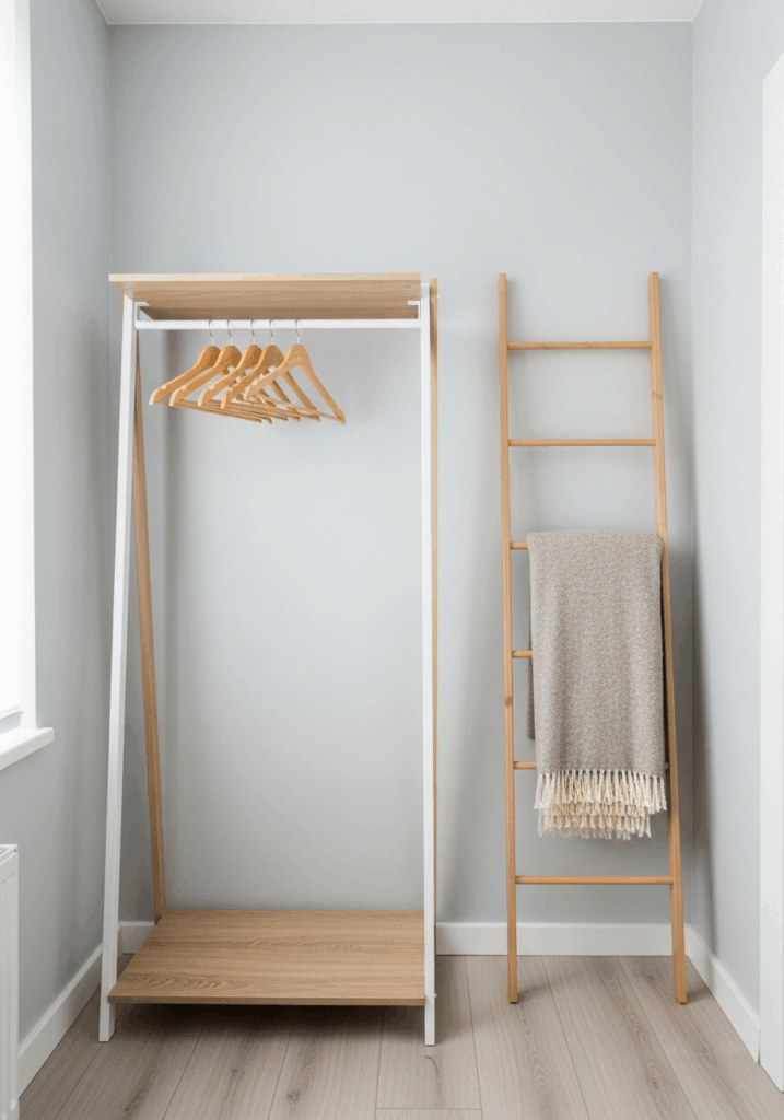 Compact Clothing Storage Solution for a Small Guest Room