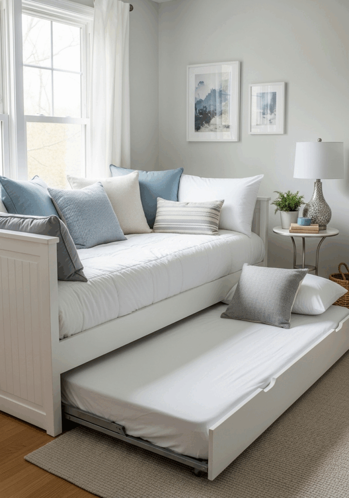 Daybed with Trundle for a Small Guest Bedroom Idea