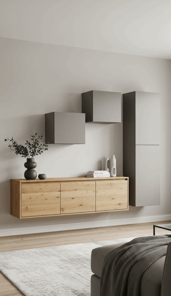 Modern Wall Cabinet Design Ideas to Elevate Any Room The Asymmetrical and Modular Layout