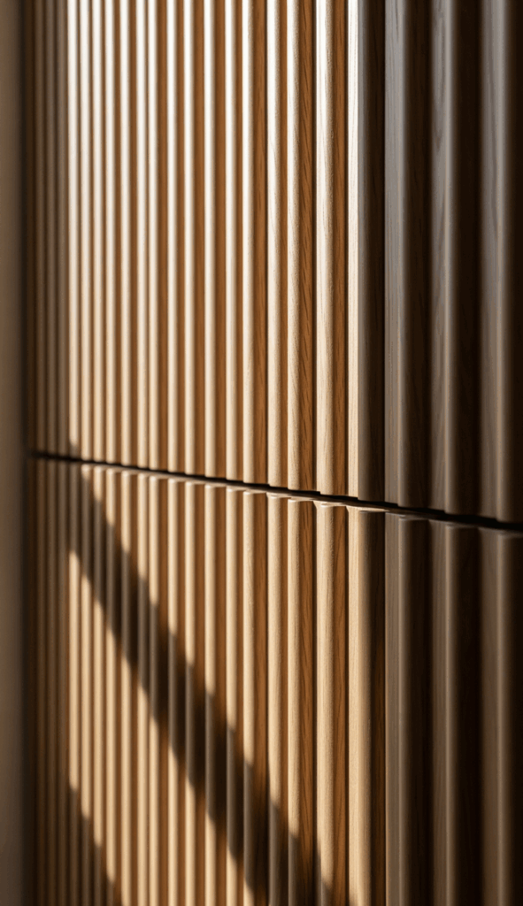 Modern Wall Cabinet Design Ideas to Elevate Any Room The Fluted or Slatted Wood Design