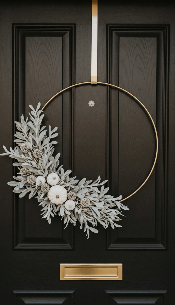 Stunning Fall Wreaths for Your Front Door The Modern Minimalist Hoop Wreath