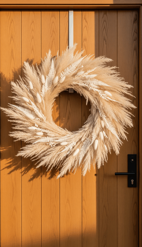 Stunning Fall Wreaths for Your Front Door The Neutral and Natural Pampas Grass Wreath