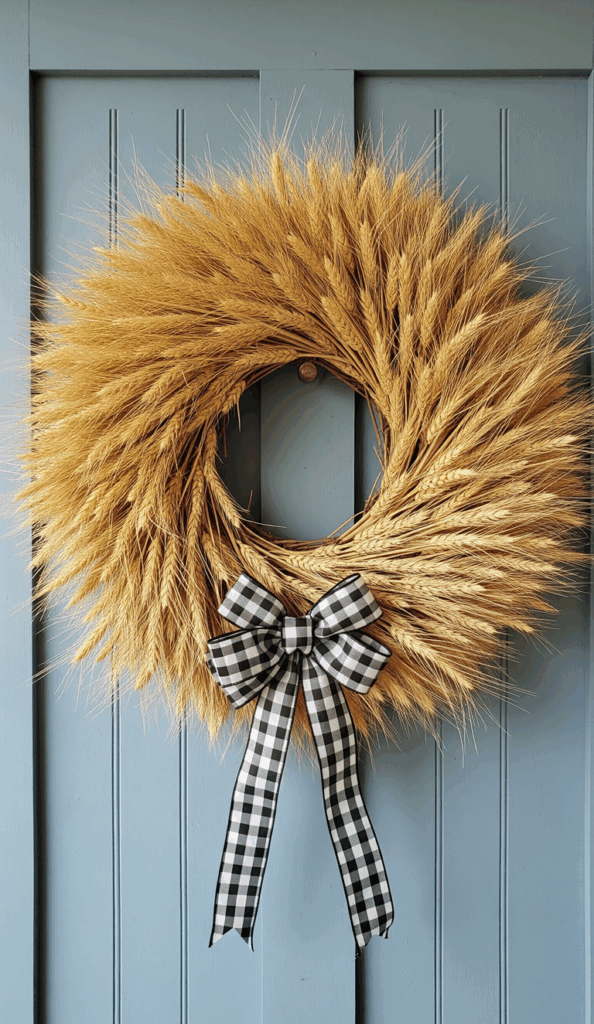 Stunning Fall Wreaths for Your Front Door The Rustic Farmhouse Wheat Wreath