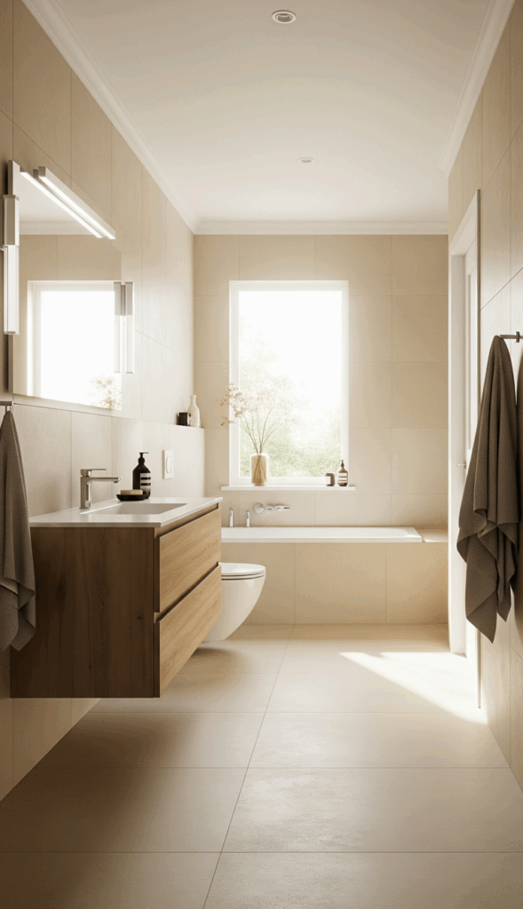 Beach Themed Bathroom Tile Sandy Neutrals and Natural Textures