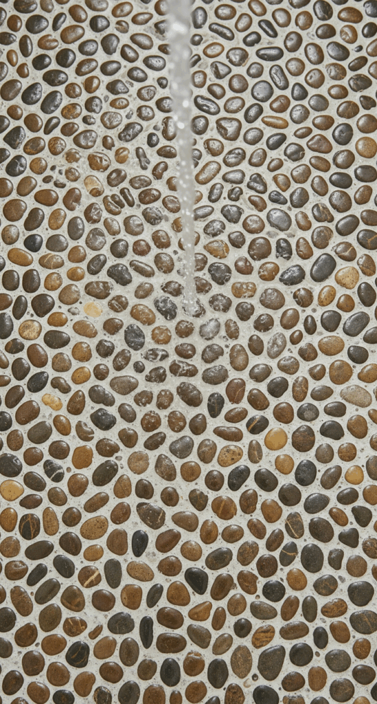 Beach Themed Bathroom Tile The Tactile Pebble Stone Shower Floor