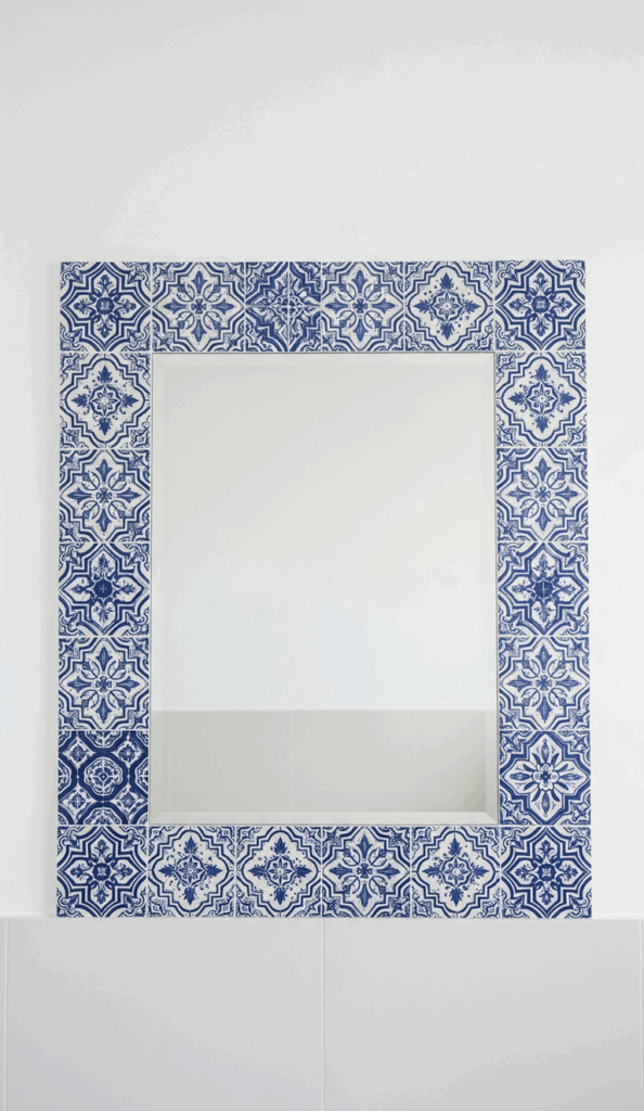 Decorating Ideas for Your Bathroom Mirror Add a Beautiful Tiled Border
