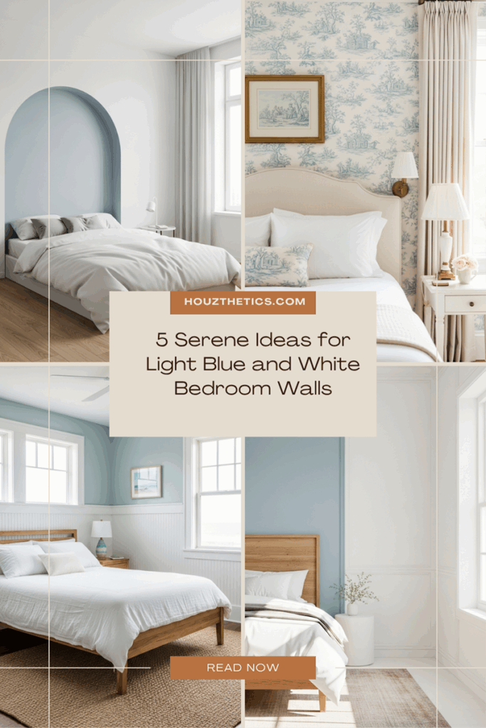 5 Serene Ideas for Light Blue and White Bedroom Walls