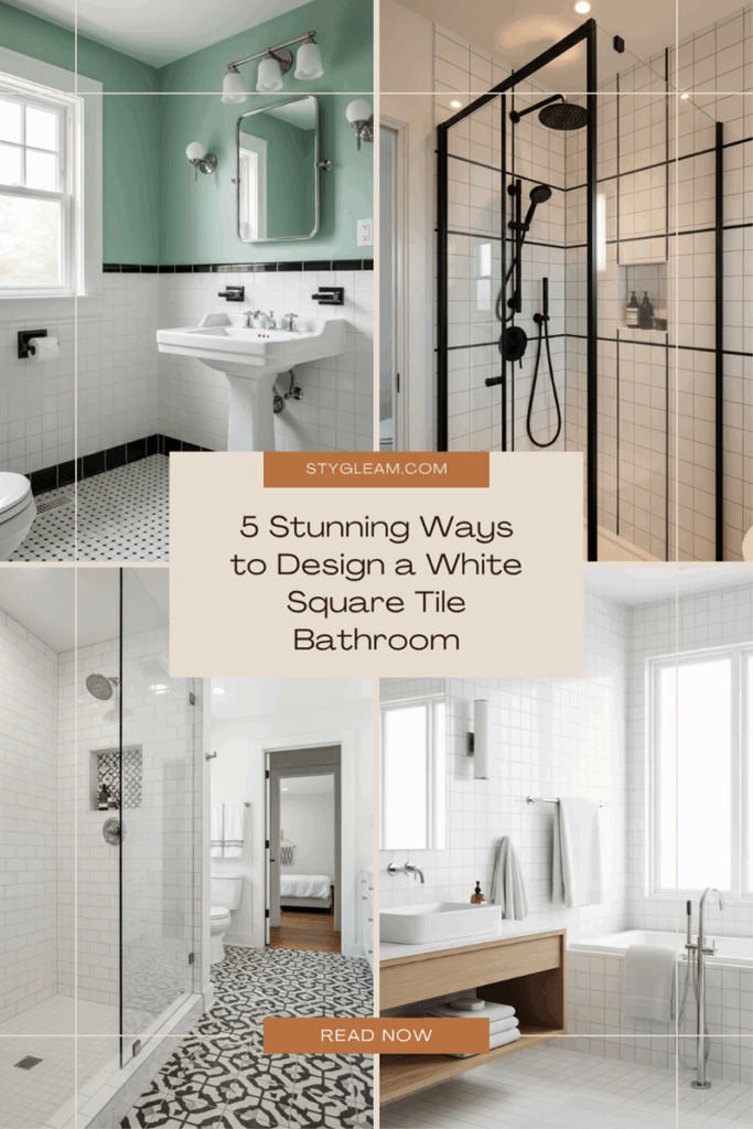5 Stunning Ways to Design a White Square Tile Bathroom