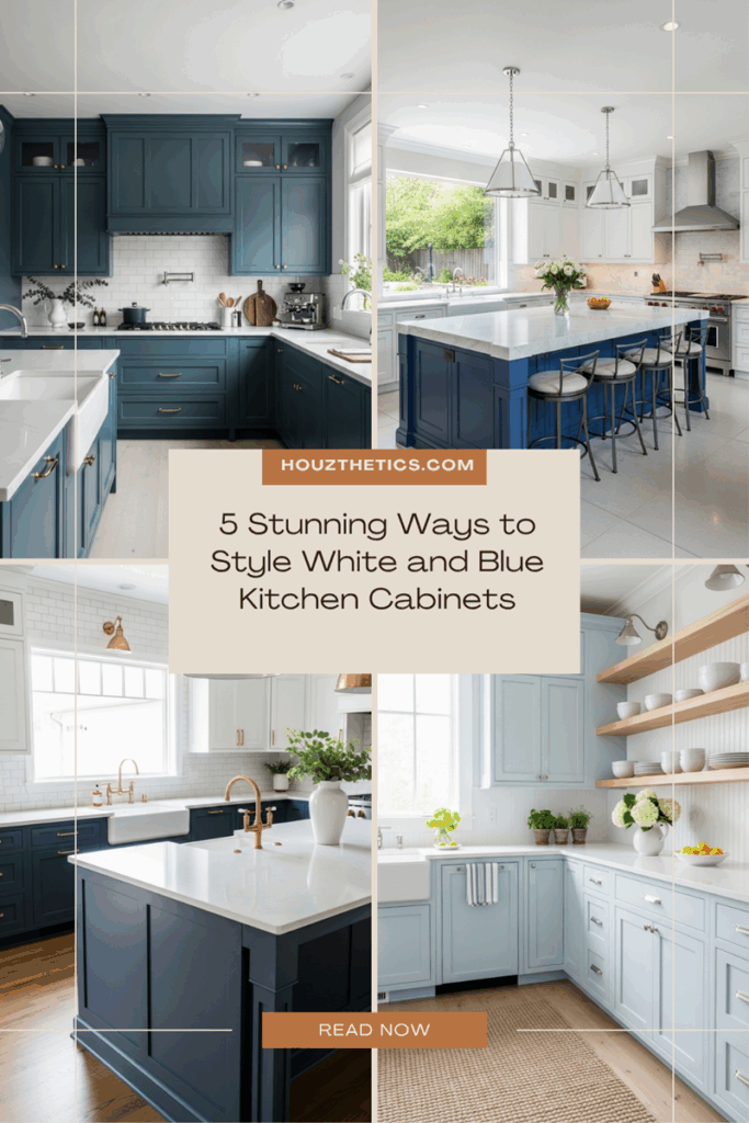 5 Stunning Ways to Style White and Blue Kitchen Cabinets