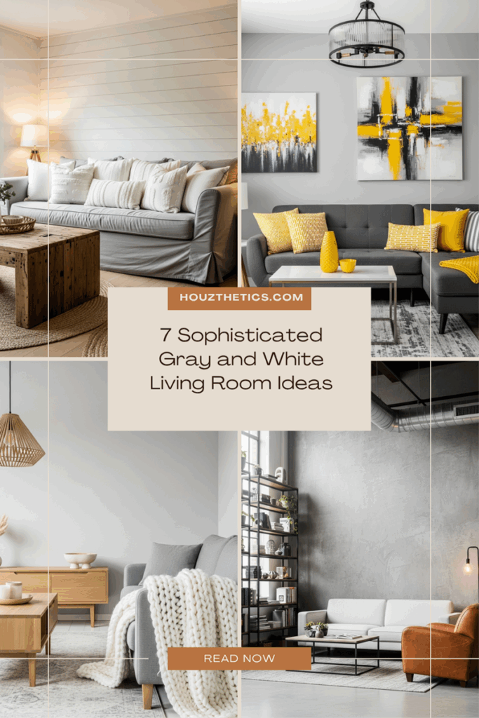 7 Sophisticated Gray and White Living Room Ideas