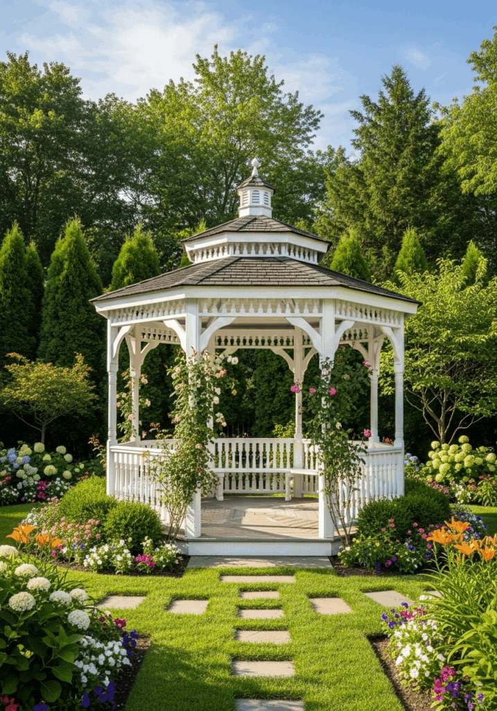 Classic Octagonal DIY Gazebo Plan for Backyard