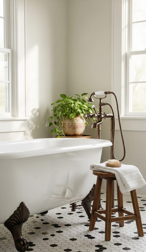 Farmhouse Bathroom Ideas A Freestanding or Clawfoot Tub as a Centerpiece