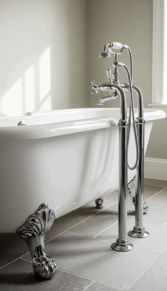 French Country Bathroom Design A Statement Freestanding Bathtub