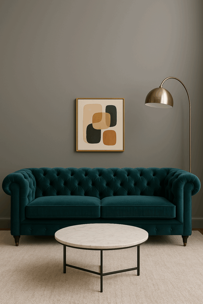 Grey and Teal Living Room The Teal Sofa