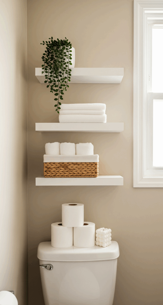 How to Organise a Small Bathroom Go Vertical Utilise Your Wall Space
