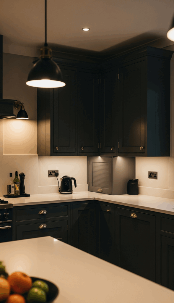Inspiring Ideas for Painted Kitchen Cupboards Deep and Moody Blues and Greys