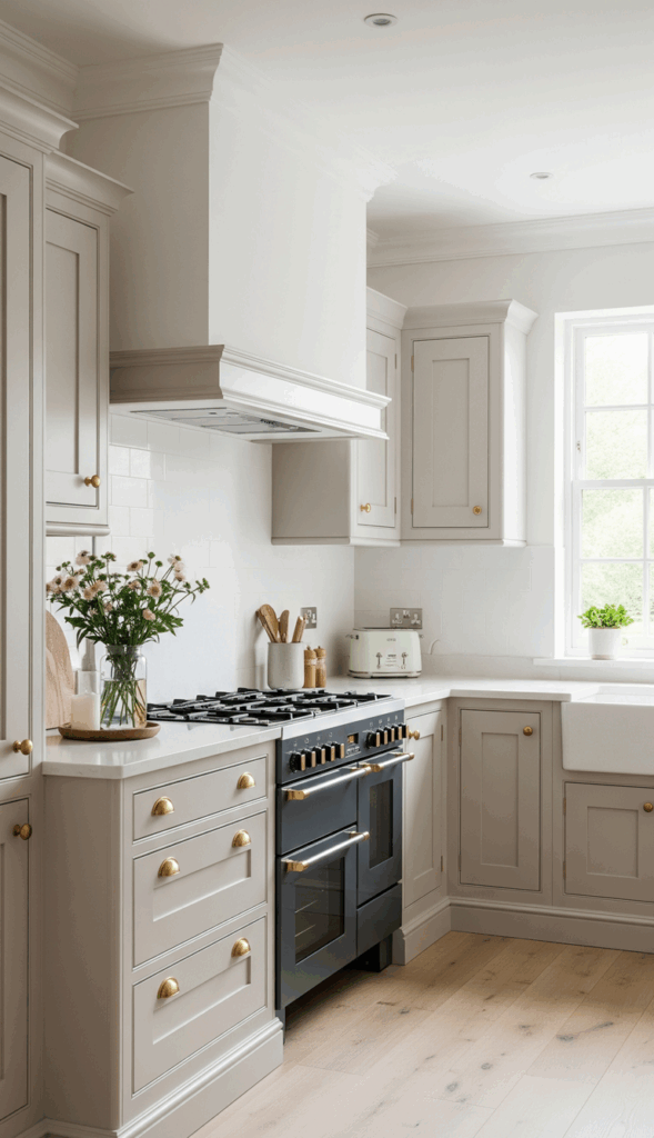 Inspiring Ideas for Painted Kitchen Cupboards Warm and Welcoming Greige and Taupe