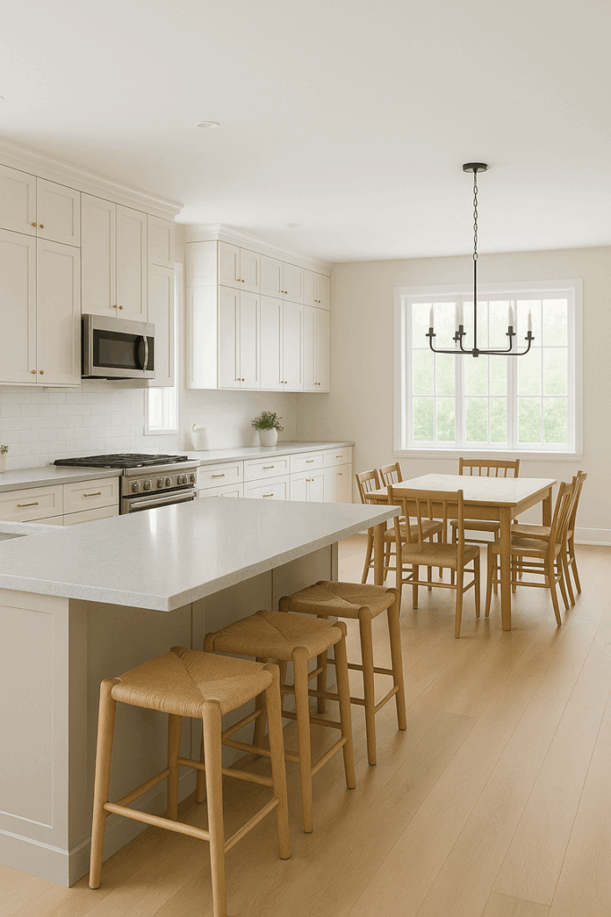 Kitchen Dining Room Layout Ideas The Classic L Shape with a Central Island