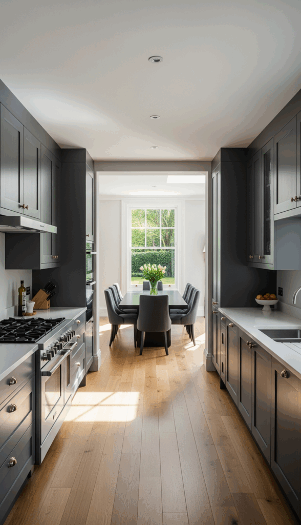 Kitchen Dining Room Layout Ideas The Efficient Galley Kitchen and Parallel Dining