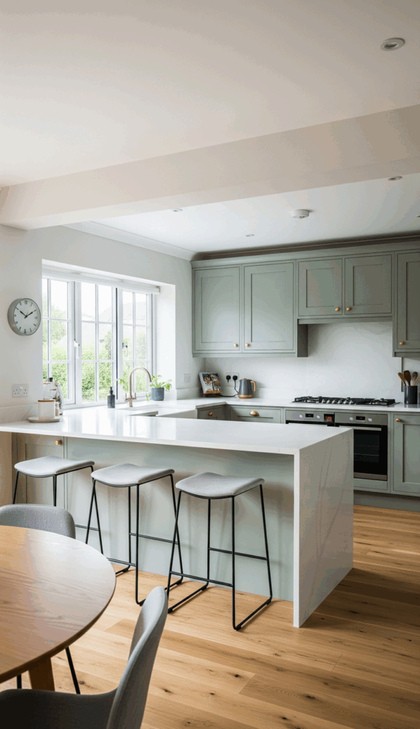 Kitchen Dining Room Layout Ideas The U Shape with a Peninsula Divider