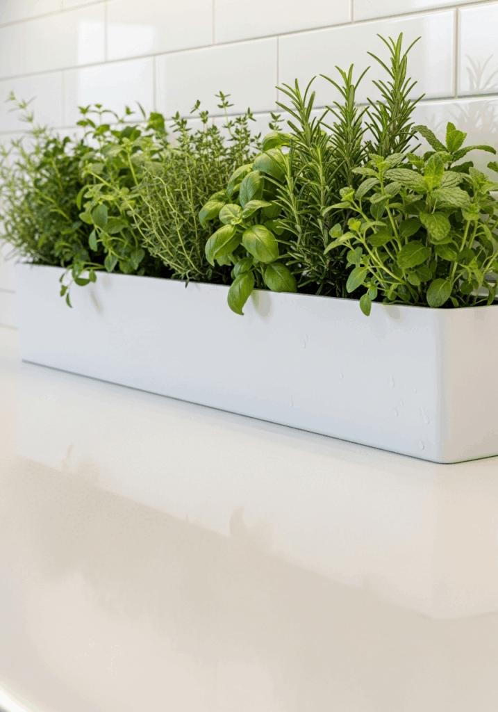 Modern Countertop Planter Box for a Kitchen Herb Garden