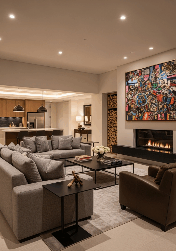 Open Living Room Ideas Establish a Clear Focal Point
