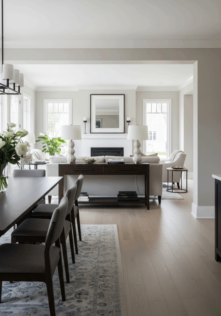Open Living Room Ideas Use Furniture to Create Floating Dividers