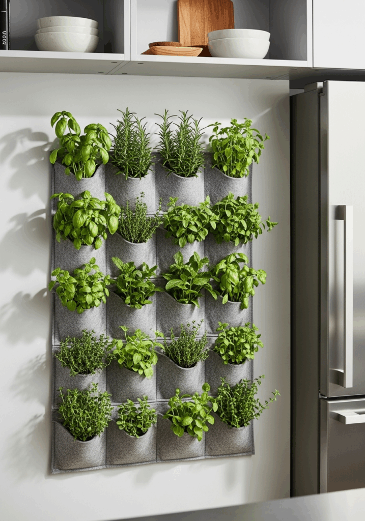 Space Saving Vertical Wall Kitchen Herb Garden