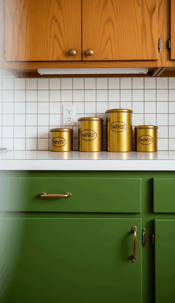 Vintage Mid Century Modern Kitchen A Bold and Earthy Color Palette