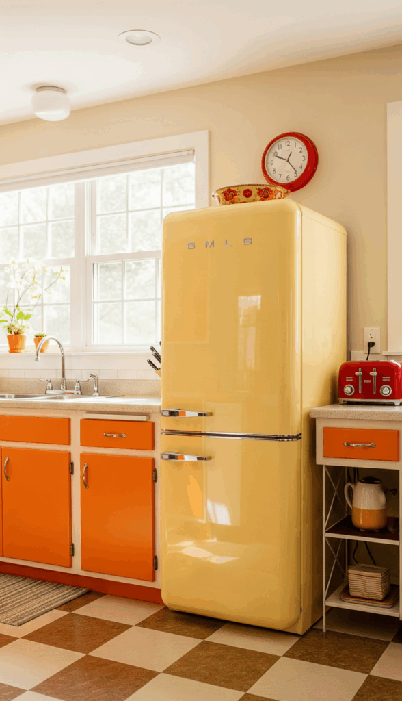 Vintage Mid Century Modern Kitchen Retro Inspired Appliances and Fixtures