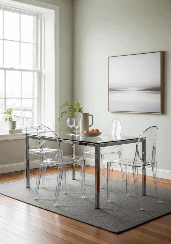 Visually Lightweight Furniture with Acrylic Ghost Chairs