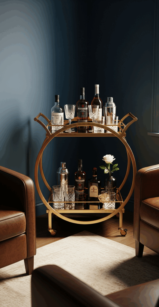 What to Put in a Living Room Corner Set Up a Mini Home Bar or Coffee Station
