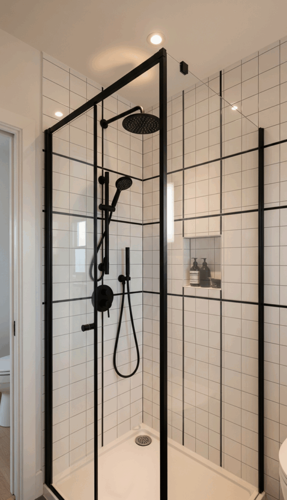 White Square Tile Bathroom Ideas The High Contrast Modern Look