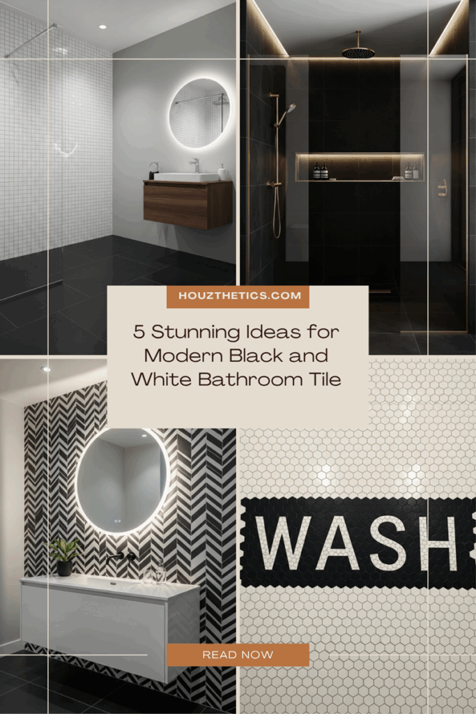5 Stunning Ideas for Modern Black and White Bathroom Tile