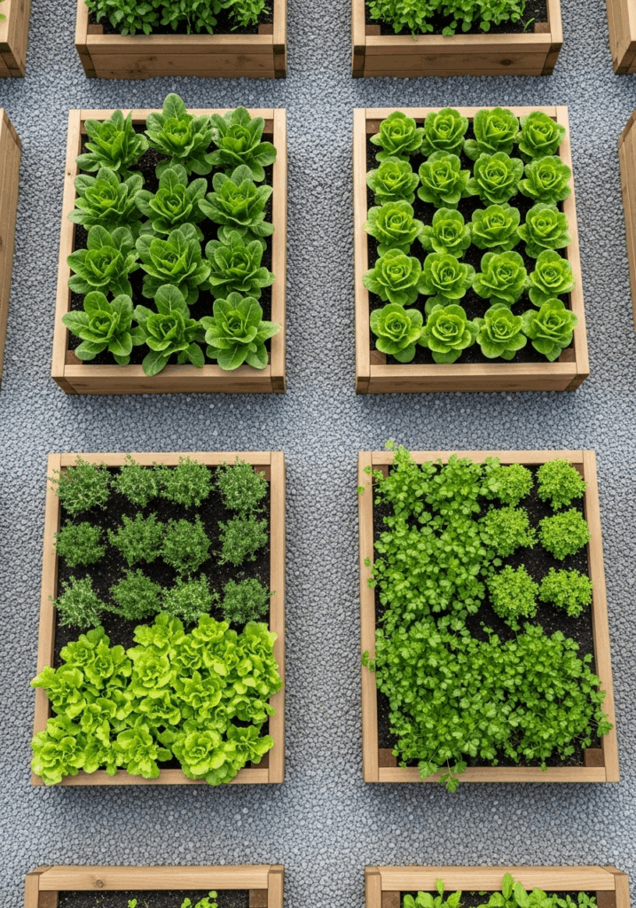 Classic Grid Layout for Raised Garden Beds