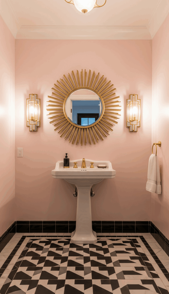 Pink and Gold Bathroom Ideas The Art Deco Inspired Look
