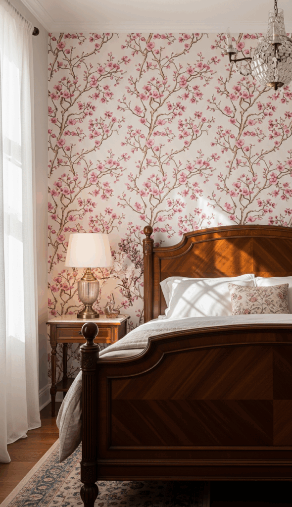 Pink and Gold Bedroom Ideas Florals and Antique Brass
