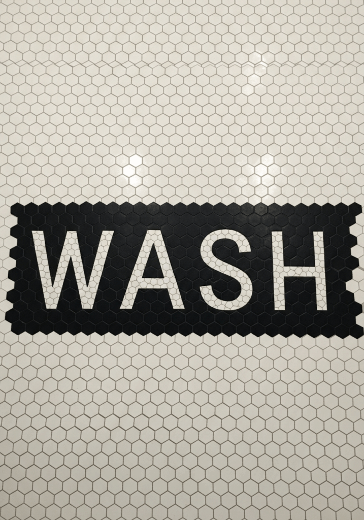 Playful Pattern with Modern Black and White Hexagon Tile