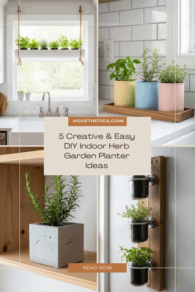 5 Creative & Easy DIY Indoor Herb Garden Planter Ideas