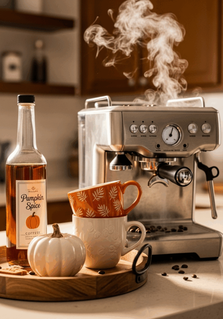 Cozy Fall Coffee Station Kitchen Counter Decor