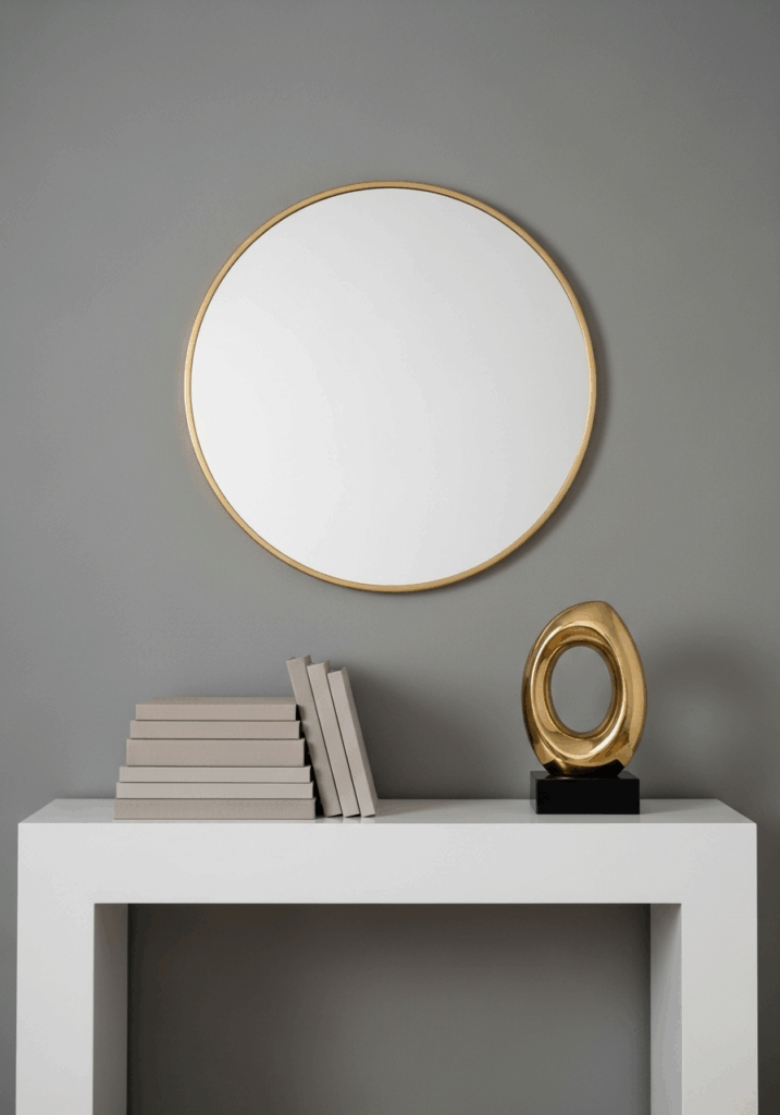 Curated Gold Decor Accents for a Gray Living Room